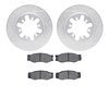 Dynamic Friction Co 7502-67272, Rotors-Drilled and Slotted-Silver with 5000 Advanced Brake Pads, Zinc Coated 7502-67272